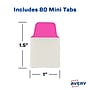 Avery UltraTabs Repositionable Mini Tabs, 1" x 1.5", Assorted Colors, 20 Tabs/Pad, 4 Pads (74762)~#|#~sp129134884_sc7