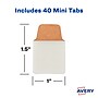 Avery UltraTabs Repositionable Mini Tabs, 1" x 1.5", Assorted Metallic Colors, 10 Tabs/Pad, 40 Tabs (74785)~#|#~sp129134912_sc7