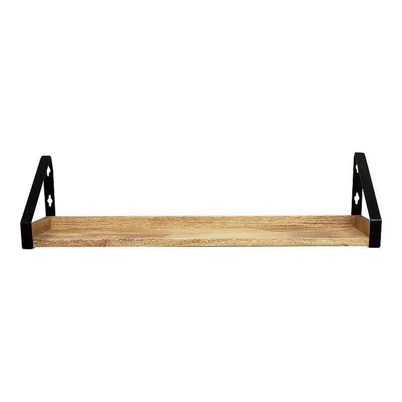 Eden Grove Shelving Wood Mounted Ledge, 24", Walnut (9602108E) image 1