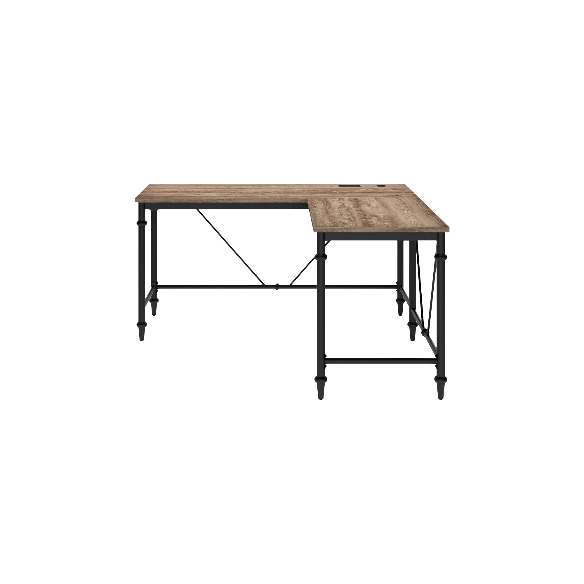Thomasville Furniture Breslyn 60″W L-Shaped Computer Desk, Crosscut Hickory (SPLS-BRLD-TV) Sansujyuku sansujyuku.com