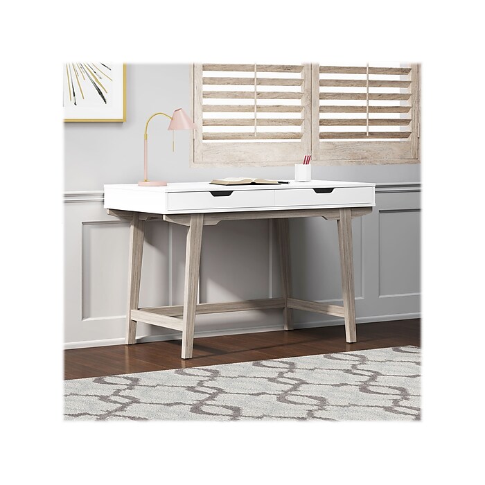 Staples white writing desk discount