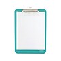 Poppin Plastic Clipboard, Letter Size, Aqua, 6/Kit (108684)~#|#~sp129135120_sc7
