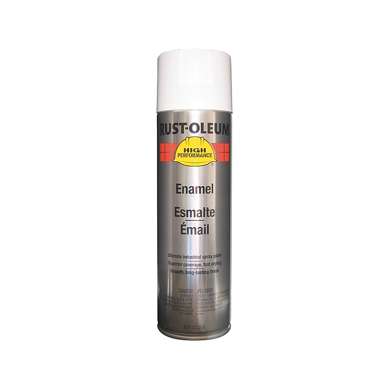 Rust-Oleum High Performance V2100 Gloss Spray Paint, White, 15 oz., 6/Pack (V2192838) image 1