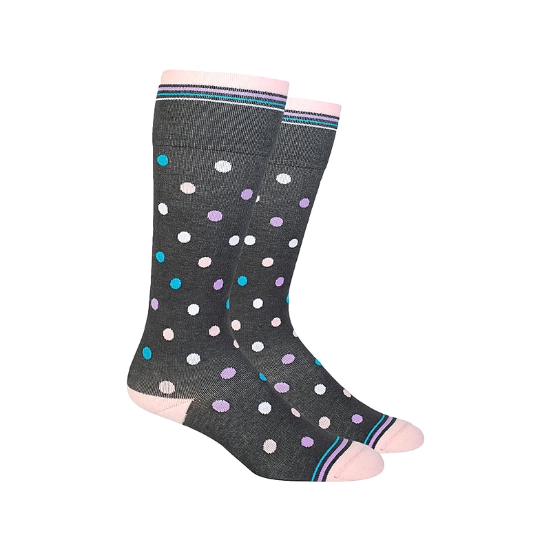 Dr. Segal's Energy Compression Socks, M, Unisex, Gray Polka Dot (A810C13-M) image 1
