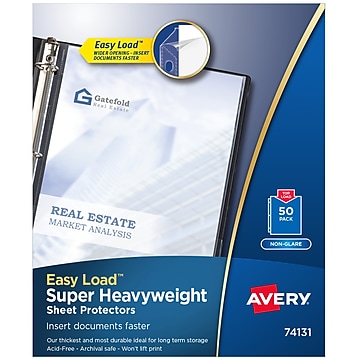 Samsill Heavyweight 11 Hole Clear Sheet Protectors Acid Archival Safe .. for sale online 