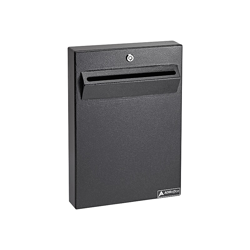 AdirOffice Steel Interoffice Mailbox with Key Lock, 0.24 cu. ft. (631-14-BLK) image 1