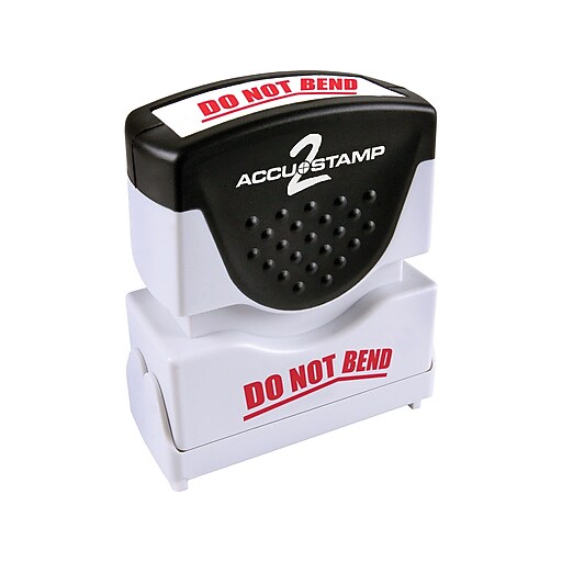 AccuStamp 2 PreInked Stamp, "Do Not Bend", Red Ink (035633) Staples
