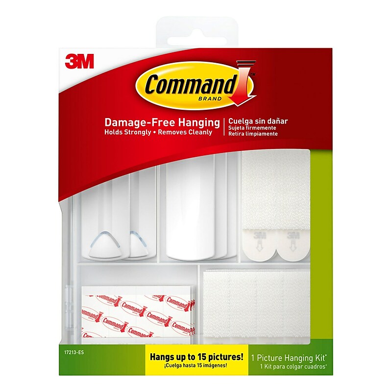 Command Hanging Assortment Kit, White/Clear, 50/Pack (17213-ES) image 1