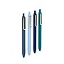 Poppin Luxe Retractable Gel Pens, Fine Point, 0.7mm, Blue Ink, 4/Pack (105390)~#|#~sp129295051_sc7