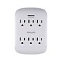 Philips 6-Outlet Wall Tap, White (SPP3461WA/37)~#|#~sp129306710_sc7