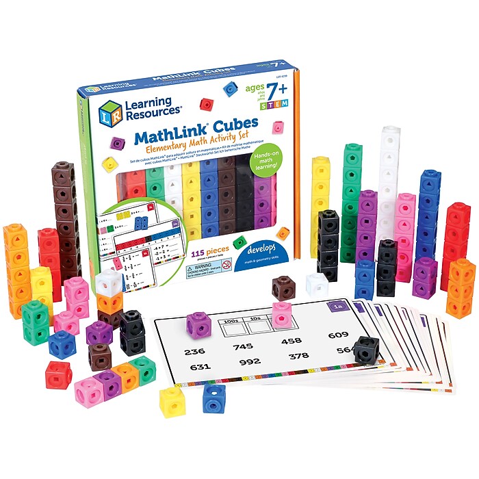 Learning Resources Mathlink Cubes Elementary Math Activity Set
