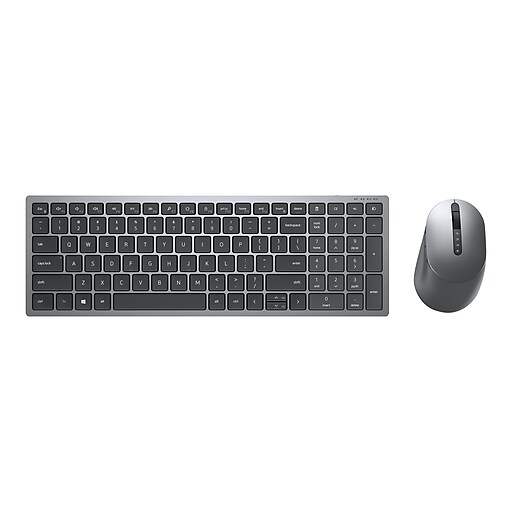 Dell Multi-Device Wireless Keyboard and Combo Optical Mouse, Gray