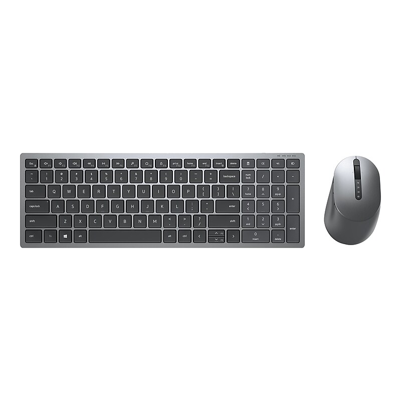 Dell Multi-Device Wireless Keyboard and Combo Optical Mouse, Gray (KM7120W-GY) image 1