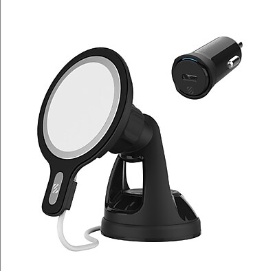 Scosche MSHWDPD20-SP MagicMount MSC Window/Dash Car Phone Holder Mount Kit (MagSafe Charger Is NOT Included) Compatible with MagSafe Chargers, Black