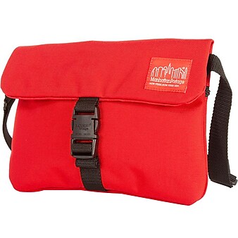 Manhattan Portage Jones Fabric Casual Messenger Bag, Red (1090 RED)