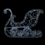 LB International 40 inch Clear Acrylic LED Lighted Christmas Sleigh Yard Art...