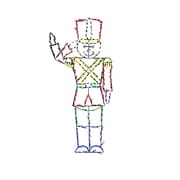Product Works 60 inch Pre Lit Multi Color LED Animation Saluting Soldier...