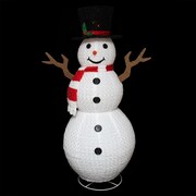 Northlight 72 inch Pre Lit Outdoor Chenille Swirl Large Snowman w/ Top Hat...