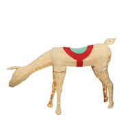 Northlight 44 inch Pre Lit Rustic Burlap Feeding Reindeer Christmas Yard Art...
