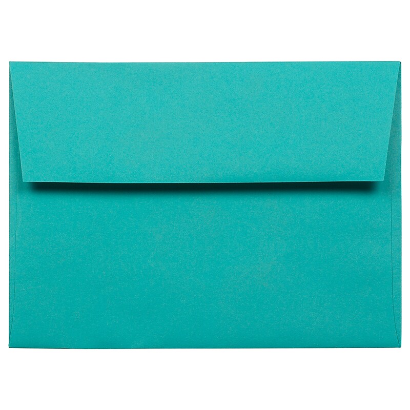 JAM Paper A6 Colored Invitation Envelopes, 4.75 x 6.5, Sea Blue Recycled, 50/Pack (15903I) image 1