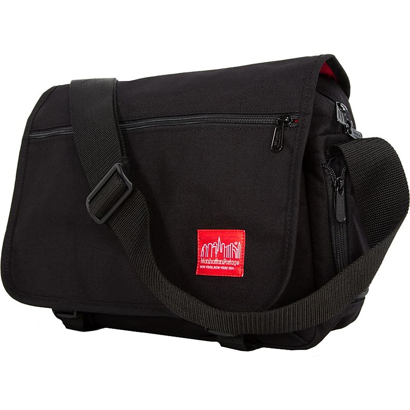Manhattan Portage Delancey Fabric Casual Messenger Bag, Black (1466 BLK) image 1