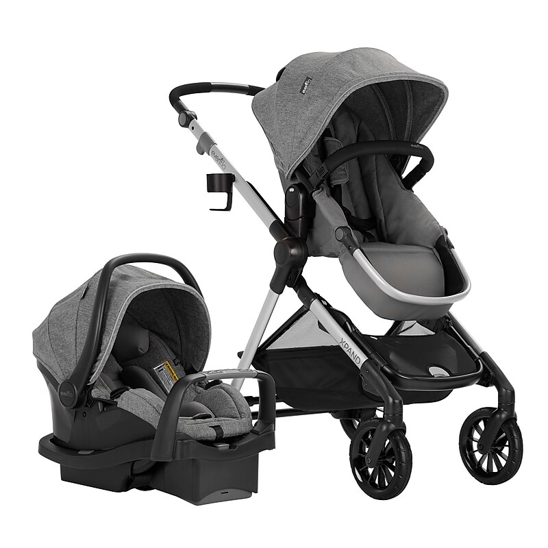 Evenflo Pivot Xpand Modular TravelSystem with SafeMax Car Seat, Percheron (57112254) image 1
