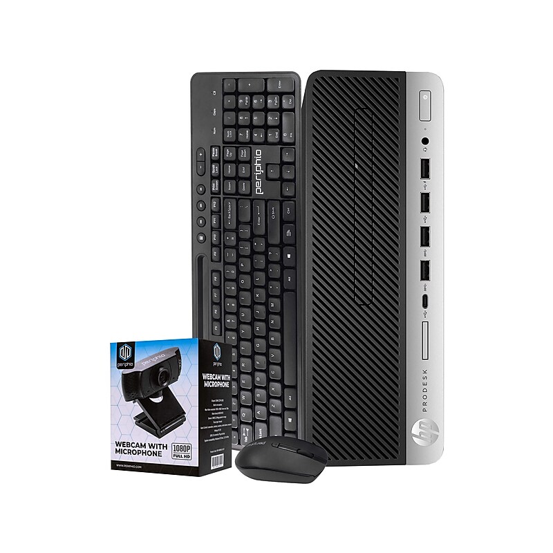 HP ProDesk 600 G3 Refurbished Desktop Computer with Webcam, Intel Core i5-7500, 16GB Memory, 500GB SSD (BTG-00039589) image 1