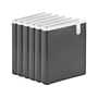 Poppin 1" 3-Ring Non-View Binders, D-Ring, Dark Gray, 6/Pack (108671)~#|#~sp129820032_sc7