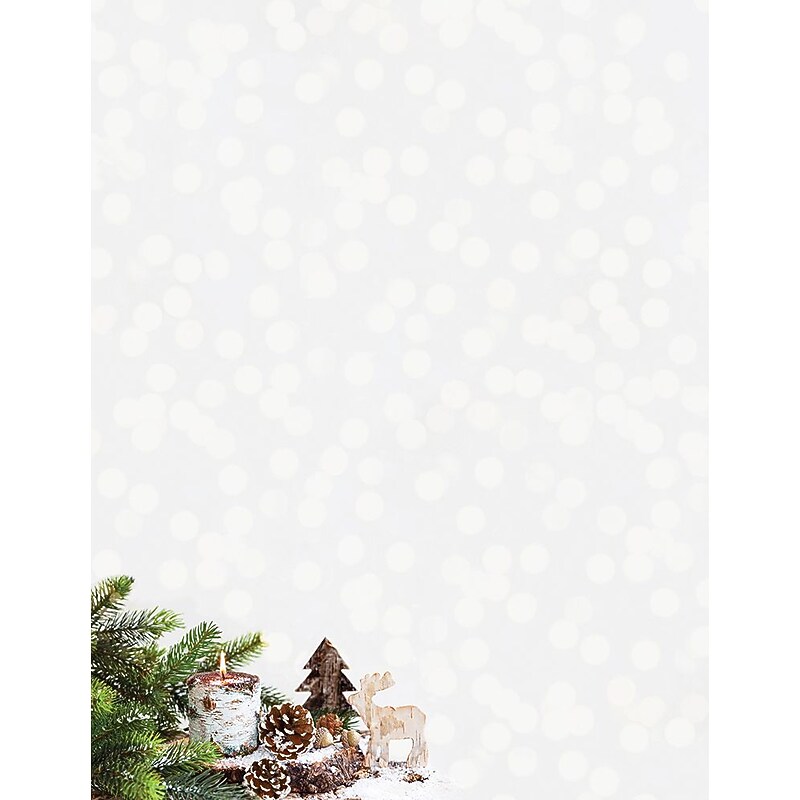 Great Papers! Alpine Woods Holiday Letterhead, 80/Pack (2017026) image 1