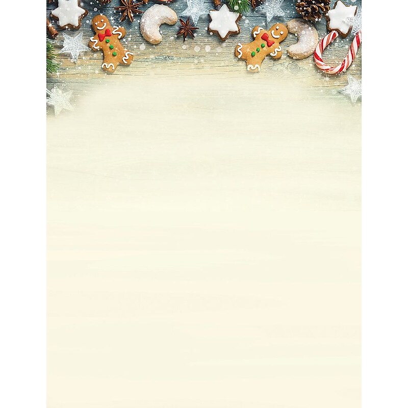 Great Papers!® Holiday Stationery, Cookie Exchange, 8.5" x 11", 80 Sheets (2017204) image 1