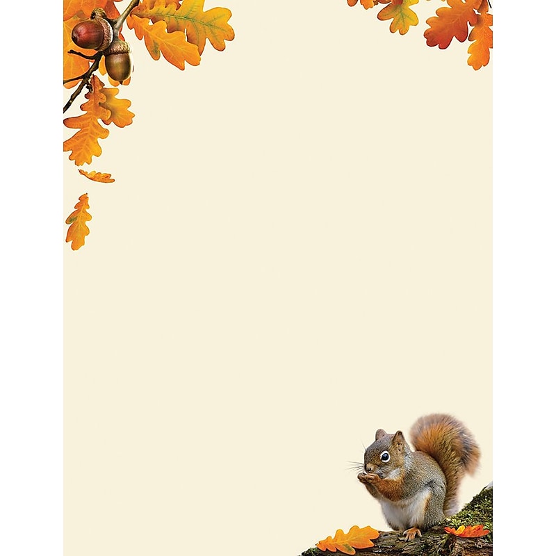 Great Papers!® Fall Stationery, Acorn, 8.5" x 11", 80 Sheets (2017013) image 1