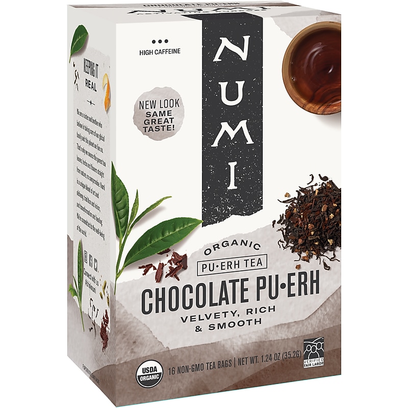 Numi Puerh Chocolate Puerh Tea Bags, 16/Box (NOT10360) image 1
