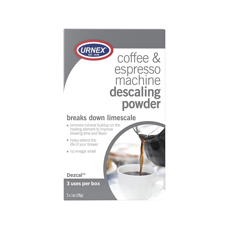 Urnex Coffee and Espresso Machine Descaling Powder, 1 Oz., 3/Box (15-DZP-UCP03) image 1