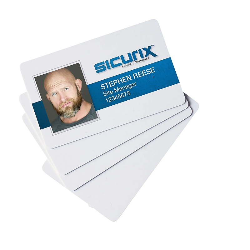 Sicurix ID Cards, White, 100/Pack (80300) image 1
