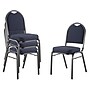 NPS 9200 Series Dome-Back Fabric Padded Stack Chair, Midnight Blue/Black Sandtex, 4 Pack (9254-BT/4)~#|#~sp130557170_sc7