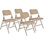 NPS 300 Series Premium All-Steel Triple Brace Double Hinge Folding Chair, Beige, 4/Pack (301/4)~#|#~sp130557199_sc7