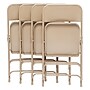 NPS 300 Series Premium All-Steel Triple Brace Double Hinge Folding Chair, Beige, 4/Pack (301/4)~#|#~sp130557202_sc7