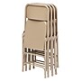 NPS 300 Series Premium All-Steel Triple Brace Double Hinge Folding Chair, Beige, 4/Pack (301/4)~#|#~sp130557205_sc7
