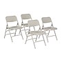 NPS 300 Series Premium All-Steel Triple Brace Double Hinge Folding Chair, Gray, 4/Pack (302/4)~#|#~sp130557215_sc7