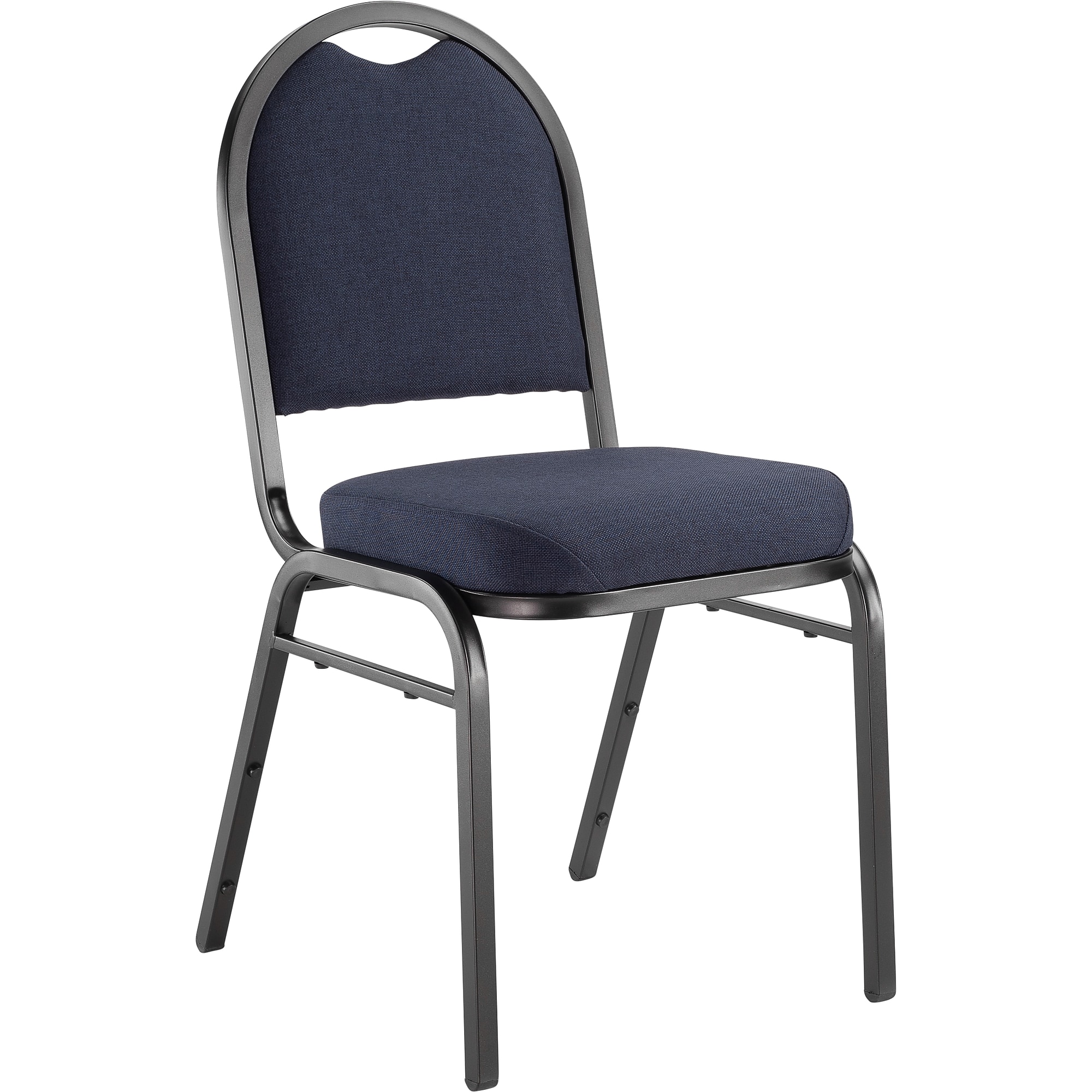 NPS 9200 Series Dome-Back Fabric Padded Stack Chair, Midnight Blue/Black Sandtex, 4 Pack (9254-BT/4) Sansujyuku sansujyuku.com