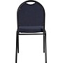 NPS 9200 Series Dome-Back Fabric Padded Stack Chair, Midnight Blue/Black Sandtex, 4 Pack (9254-BT/4)~#|#~sp130557242_sc7