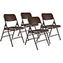 NPS 300 Series Premium All-Steel Triple Brace Double Hinge Folding Chair, Brown, 4/Pack (303/4)~#|#~sp130557329_sc7