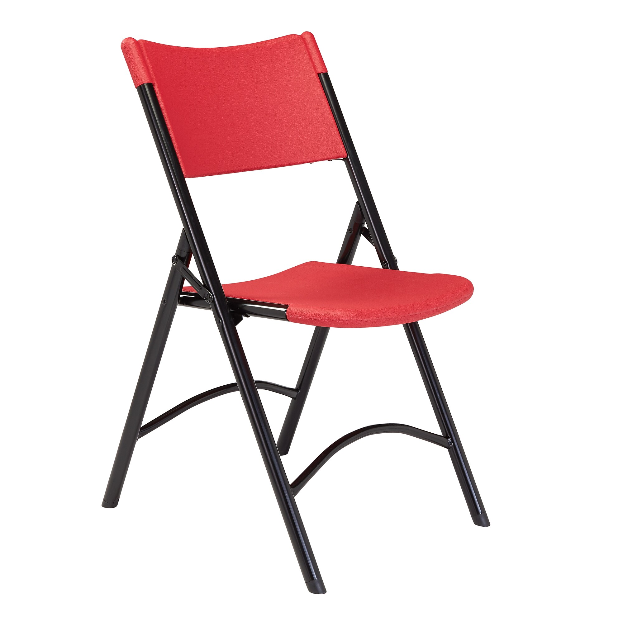 NPS 600 Series Plastic Folding Chair, Red/Black, 4/Pack (640/4) Sansujyuku sansujyuku.com