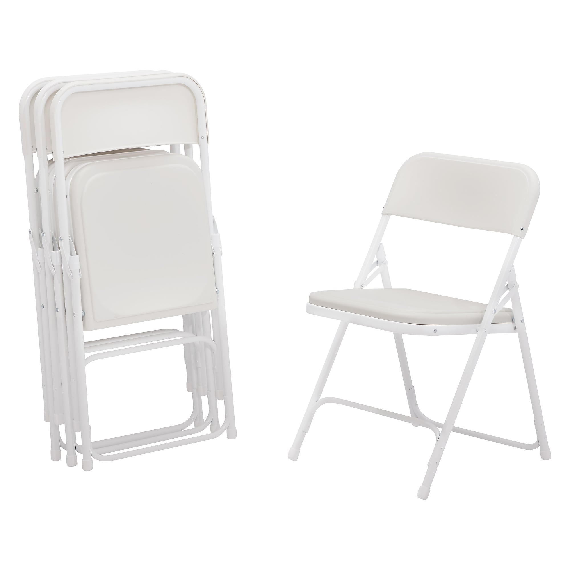 National Public Seating 800 Series Plastic Premium Lightweight Folding Chair, Bright White, 4/Pack (821/4) Sansujyuku sansujyuku.com