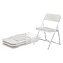 NPS 800 Series Plastic/Poly Premium Light-Weight Folding Chair, Bright White, 4/Pack (821/4)~#|#~sp130557395_sc7