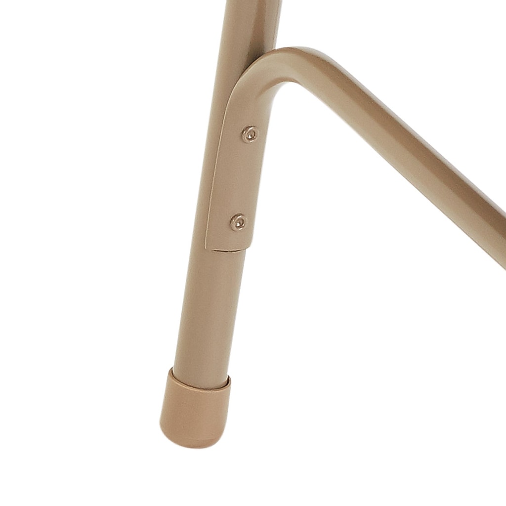 Close-up of chair leg cap and joint