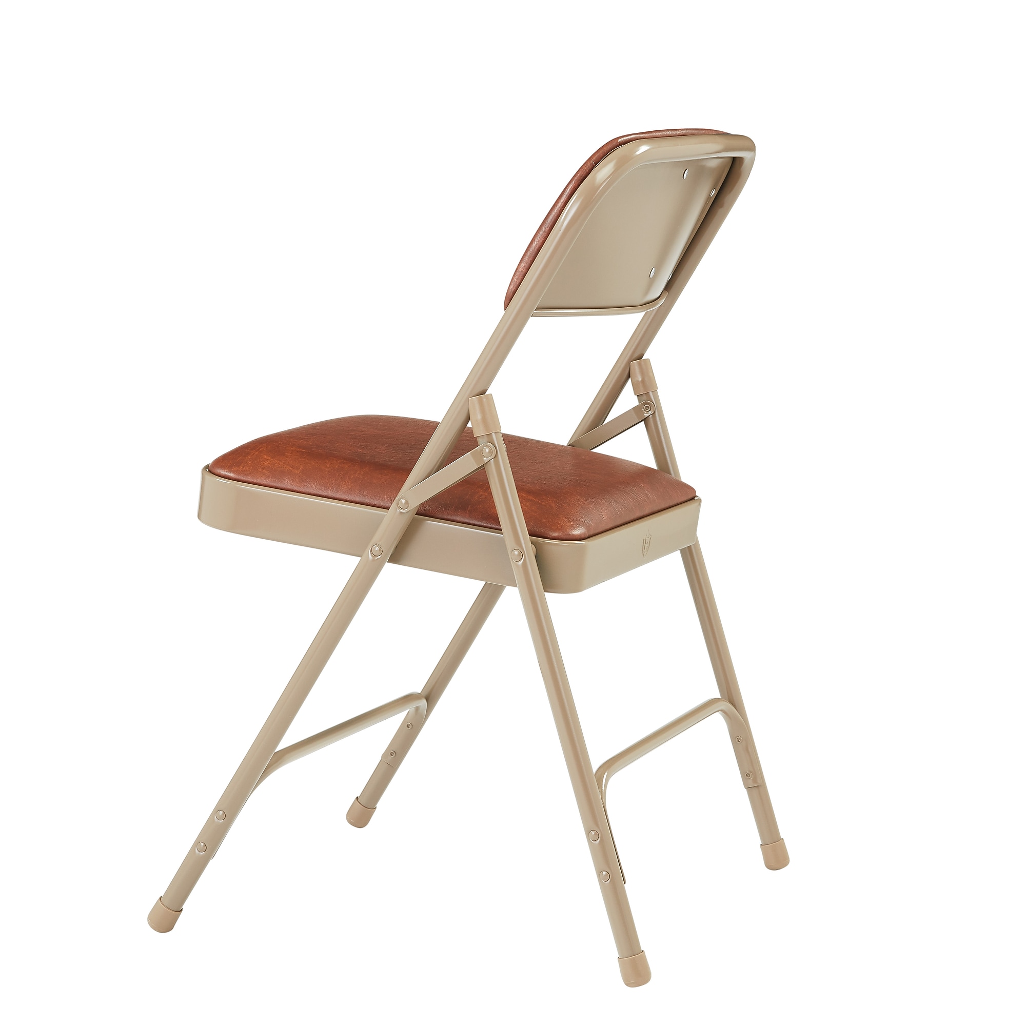 NPS 1200 Series Premium Vinyl Padded Folding Chair, Honey Brown/Beige, 4/Pack (1203/4) Sansujyuku sansujyuku.com