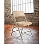 NPS 1300 Series Premium Vinyl Padded Triple Brace Double Hinge Folding Chair, French Beige/Beige, 4/Pack (1301/4)~#|#~sp130557435_sc7