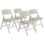 NPS 1300 Series Premium Vinyl Padded Triple Brace Double Hinge Folding Chair, Warm Gray, 4/Pack (1302/4)~#|#~sp130557440_sc7