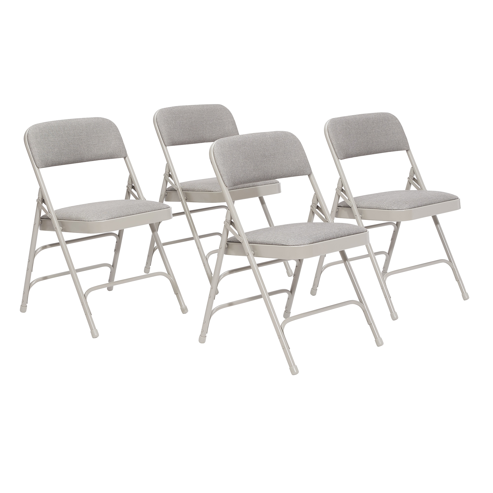 NPS 2300 Series Fabric Padded Triple Brace, Double Hinge Premium Folding Chairs, Graystone/Gray, 4/Pack (2302/4) Sansujyuku sansujyuku.com